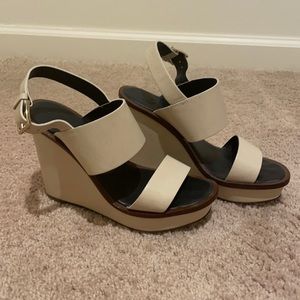 Tory Burch Wide Strap Wedges